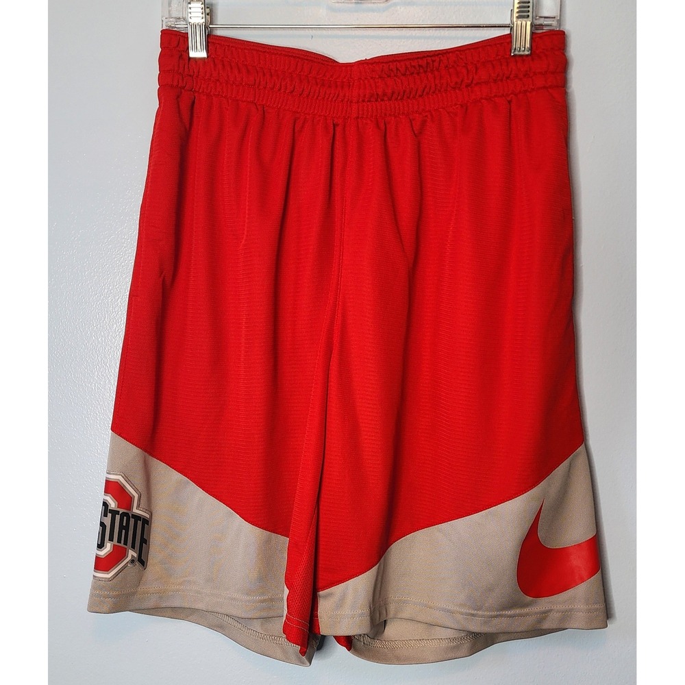 Nike Basketball Shorts Men Large Red Ohio State Buckeyes Elite EXC 33434X-OS1